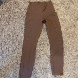 Lululemon Legging with pockets size 6 inseam 25 inches authentic color brown